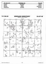Sinclair Township Directory Map, Stutsman County 2007